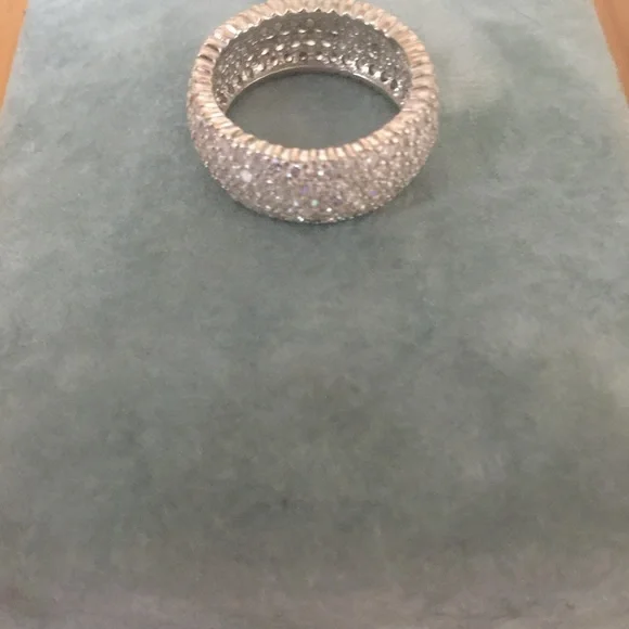 STERLING SILVER/CZ RING SIZE 7 - Picture 5 of 6